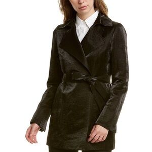 Lafayette 148 New York Black Trench Coat